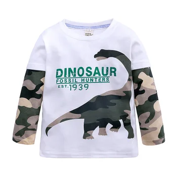 Baby Boy Kläder Dinosaurie Pojkar Tröja Bomull Casual Flickor Tröja Våren Och Hösten Barn Jacka 1-6 År Barn Kläder