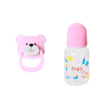 Baby doll Kläder och Tillbehör som är Lämpliga För 55cm Reborn Baby Doll Kläder Flaskor Och Nappar