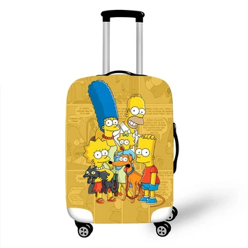 Bagage Skyddskåpa Fall För Elastiska 18-32 Tums Resväska Skyddskåpa Fall Täcker Xl Travel Tillbehör Simpsons 1