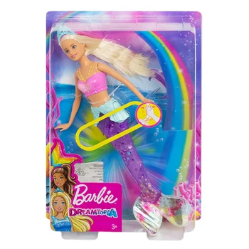 Barbie Dreamtopia Gnistan Tänds Mermaid Docka med Simning Rörelse och Underwater Light Visar Spela House Leksak GFL82 12-tums