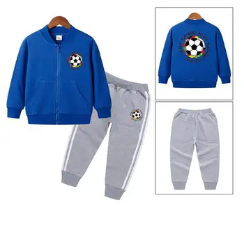 Barn Kläder Som Baby Pojkar Och Flickor Outwear Hösten Nya Långärmad Tunn Bomull Style Sport Zipper Coat + Byxor Set
