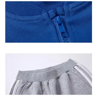 Barn Kläder Som Baby Pojkar Och Flickor Outwear Hösten Nya Långärmad Tunn Bomull Style Sport Zipper Coat + Byxor Set