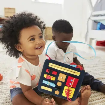 Barn är Upptagen med att Styrelsen Montessori Grundläggande Färdigheter Aktivitet Styrelsen Pedagogisk Leksak För Barn