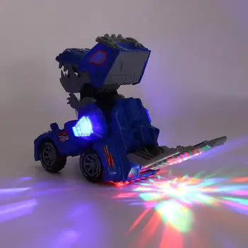 Barnens Elektriska Deformerade Dinosaurie Vagn Med Ljus Röst Och Deformerade Dinosaurie Racing Lykta Lykta
