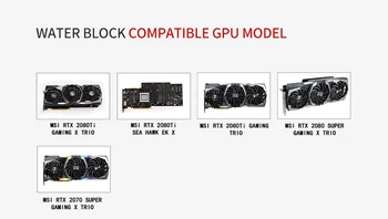BARROW Vatten Blockera användningen för MSI RTX2080TI GAMING X TRIO/Full täckning för GPU-Block / Support Ursprungliga Bromssköld 5V 3PIN Header RGB