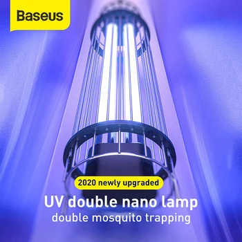 Baseus UV-Ljus Mosquito Killer Lampa att använda fotokatalytisk Repellent Pest Fälla Innergårdar Ljus Lykta Led Mygga Zapper