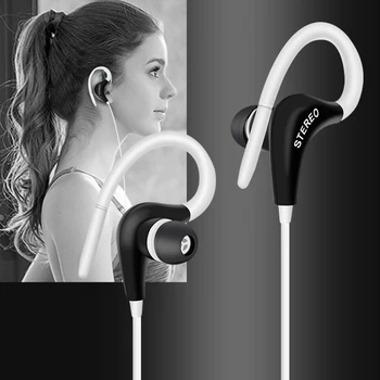 Bass Hörlurar Het Försäljning Ear Hook Sport Kör Hörlurar För Telefoner Xiaomi iPhone Samsung IOS Android-telefon Headset