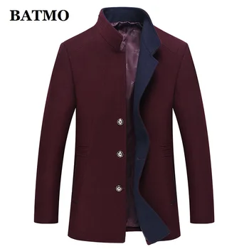 BATMO 2019 nya ankomst höst hög kvalitet ull casual trench coat män,för män ull jackor ,plus-storlek M-XXXL 3 FÄRGER 1641