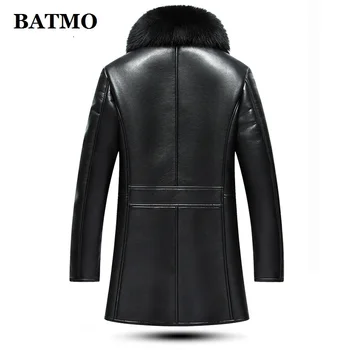 BATMO 2020 nya ankomst vintern hög kvalitet äkta läder fox fur kragar trench coat män ,för män winter Ull Liner parkas AL18