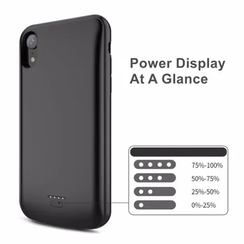 Batteri För iPhone X XS Max XR Power Bank Makt Fall Ljud Smal Powerbank Laddare För iPhone 6 6 7 8 Plus 5 5S SE XR