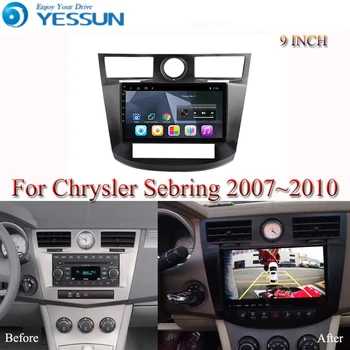 Bil Android-Multimedia Spelare För Chrysler Sebring Cirrus 2007 2008 2009 2010 GPS-Navigering på Stor Skärm AUTO-Radio Bluetooth