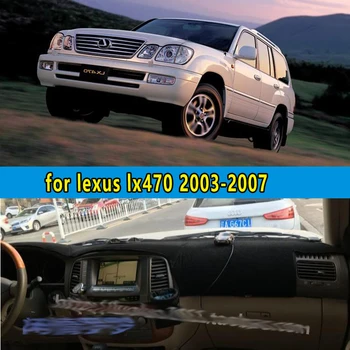 Bil dashmats bil-styling-tillbehör instrumentpanelen täcka för lexus lx470 j100 2003 2004 2005 2006 2007