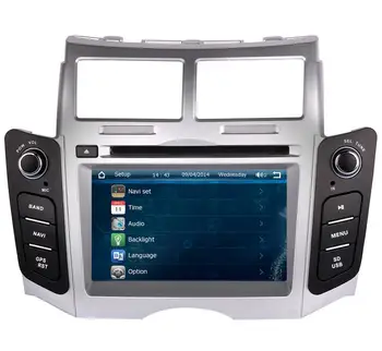 Bil DVD-spelare audio Radio stereo multimedia headunit GPS-navigering på skärmen för TOYOTA YARIS 2005 2006 2007 2008 2009 2010 2011