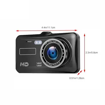 Bil DVR Dash Cam Bil Video Recorder Dubbla Objektiv Full HD 1080P 4