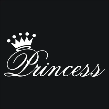 Bil Klistermärke 3D Princess Crown-Klistermärke Bil kul Dekal PVC Vattentät Solskyddskräm Bil Styling Klistermärke 25*11cm