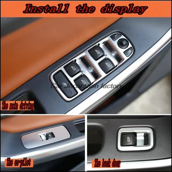 Bil styling bilen dörren innanför armstöd knappen dekorativt lock för Volvo XC60 S60 V60 4pieces/mycket