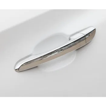 Bil Styling Detektor Inre Klistermärke Ram Lampa Trim ABS Kromade dörrhandtag 8st För Hyundai Tucson 2019 2020