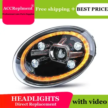 Bil Styling För VW Beetle led-strålkastare 2013-2019 Led-strålkastare ALLA LED dimljus Varselljus