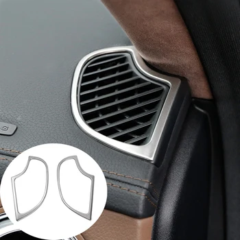 Bil-Styling Interiör Instrumentbräda Sida Luftkonditionering Utlopp Utlopp Ring Täcka trim För Mercedes Benz W222 S-Klass 600 500 400 350
