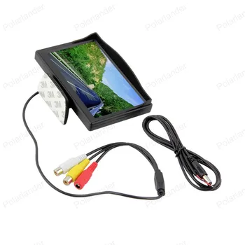 Bil övervaka liten skärm 5 tum TFT digital lcd-skärm för DVD fordon vända parkering stöd backup backkamera