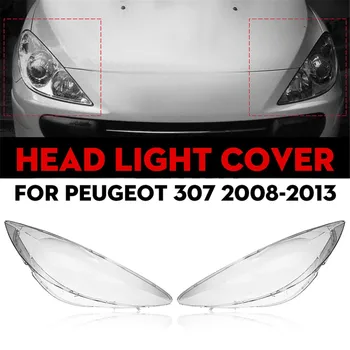Bilen Främre Strålkastare linsskyddet Ersätter Pannlampa på huvudet lampa Skal Täcka för Peugeot 307 2008 2009 2010 2011 2012 2013