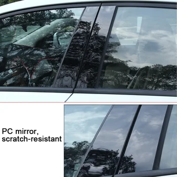 Bilen Fönster BC Kolumn Dekorativa Klistermärke Prydnadsdetaljer Spegelbild Panel För Cruze Malibu SEGLA CAVALIER