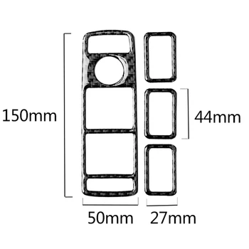 Bilen Inre Kolfiber Fönster Lift-Knappen Ram Trim för Mercedes-Benz W204 W212 A/B/C/E Klass GLE GLA ML GL