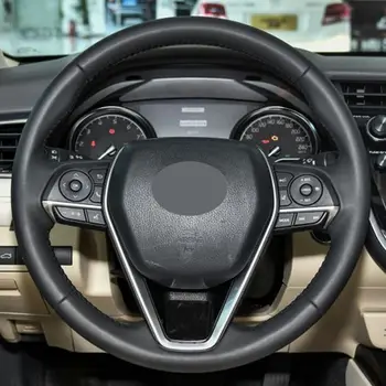 Bilens ratt Täcka för Toyota Crown 2018-2019 Corolla 2018-2020 RAV4 2019 Avalon Camry 2018-2019 DIY-Äkta Läder