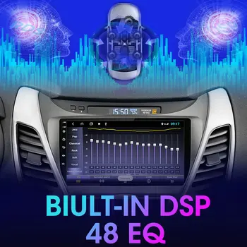 Bilradion Android 9.0 För Hyundai Elantra Avante I35 2011-2016 Multimedia-Spelare GPS Navigaion 4G Delad Skärm Flytande Fönster