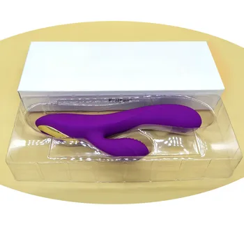 BLACKWOLF Kraftfulla Rabbit Vibrator 10Speed G-punkten Dildo Vibrator av Silikon Klitoris Stimulator Vagina Massager sexleksaker för kvinnor