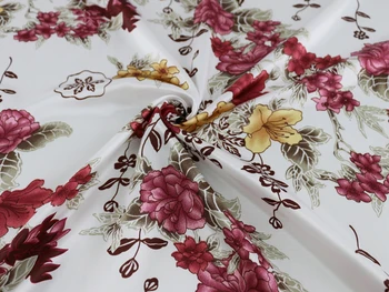Blommiga mönster mjuk klänning sleepwear tyg polyester satin textil tecido