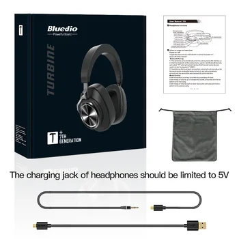 Bluedio T7 Plus Trådlösa Bluetooth-Hörlurar Headset Med Mikrofon Micro SD-Kort Slot Aktivt brusreducerande Hörlurar