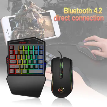 Bluetooth 4.2 trådlöst tangentbord Ergonomiskt Multicolor Bakgrundsbelysning Spel Fast Låg Ljudnivå Musen Desktop Office Underhållning Laptop
