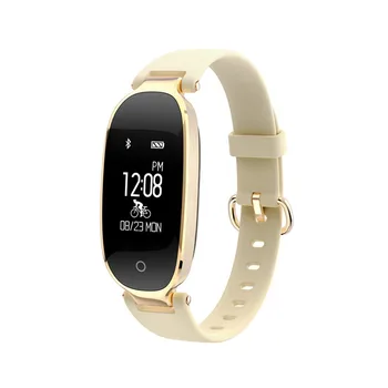 Bluetooth Smart Vattentät Klocka kvinnor Mode Damer pulsmätare Fitness Tracker Smartwatch Mujer För Android IOS