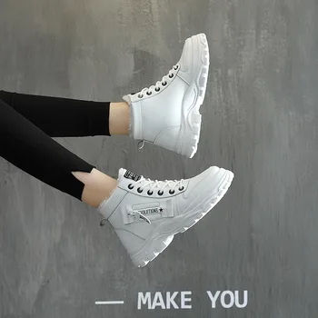 Bomull skor kvinnors winter Plysch 2019 nya koreanska versionen av elevernas mångsidiga varma hög top stövlar bomull skor