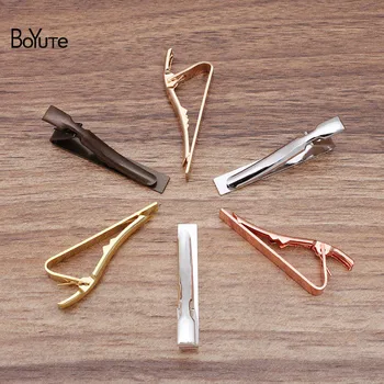 BoYuTe (10 Bitar/Mycket) Klassisk Ren Design 42*5 MM Metall Mässing Slips Klipp Diy Hand Gjorda för Män kläder och Tillbehör till Kläder