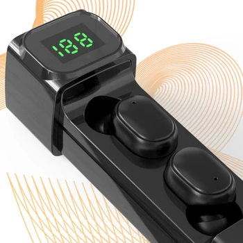 BQC-01 TWS Bluetooth 5.1 Vattentät Trådlösa Hörlurar med Stereo Touch-Kontroll