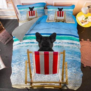 Bulldog Är Utrustade Med Sängkläder Från Sällskapsdjur Som Hund Påslakan För Barn Vuxen Sängkläder Örngott Täcke Täcken