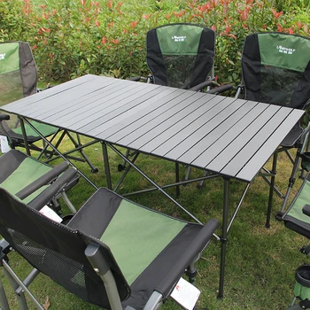 Bärande 50kg Offentlig fällbara bord som själv kör camping utomhus bärbara tabell picknick utomhus vika BBQ tabell