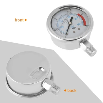 Bärbar tryckmätare Mini Hydrauliska Trycket på manometern Dubbel Skala tryckmätare Digital Display Manometer 1/4