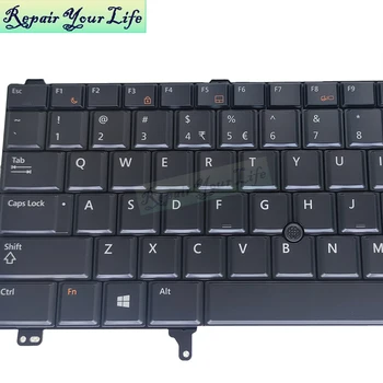 Bärbara datorer bakgrundsbelyst tangentbord för Dell Latitude E6520 E6530 E6540 E5520 E5530 OSS engelska svart tangentbord tillbehör 119925AS 10H2US