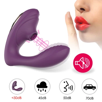 Bärbara Suger Vibrator 10 Hastighet Vibtration G-Spot Vibratorer Klitoris Stimulering Sucker Erotiska Flirta sexleksaker för Kvinnor