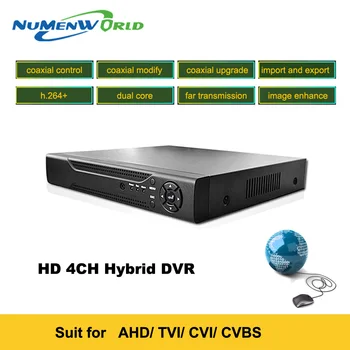 Bästa 1080P 4 Kanals DVR HVR inspelning 4-i-1 system för övervakning XVI/AHD/TVI/CVI/CVBS Hybrid CCTV-lagringsenhet registrera dig