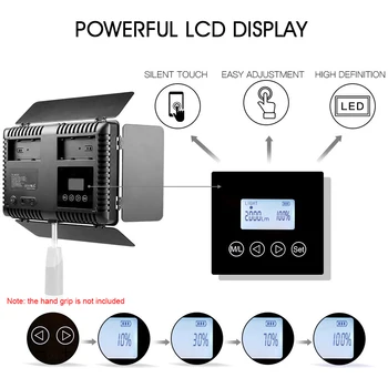 Capsaver 2 i 1 Kit LED Video Light Studio Foto LED-Panel Fotografiska Belysning med Stativ Väska Batteri 600 LED-5500K CRI 95