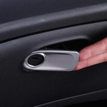 Car co-pilot förvaringsbox Handtag Klädsel för Mercedes-2018 Nya Smart Fortwo Fortwo 453 Rostfritt Stål Dekorativa Dtickers