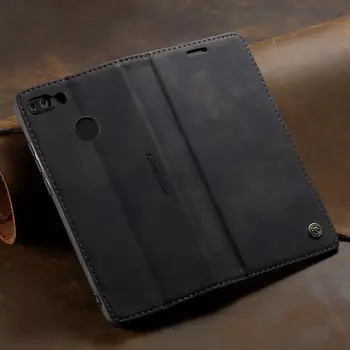 CaseMe för Huawei P Smart BILD-LX1 läderfodral till Huawei Njuta av 7s Flip Plånbok Telefonen Fall för Huawei P Smart 2018 5.65