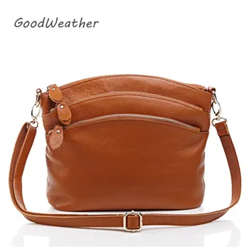 Casual kvinnor messenger väskor brun äkta läder handväskor skal axelväska designer hög kvalitet kvinnliga messenger bag kvinna