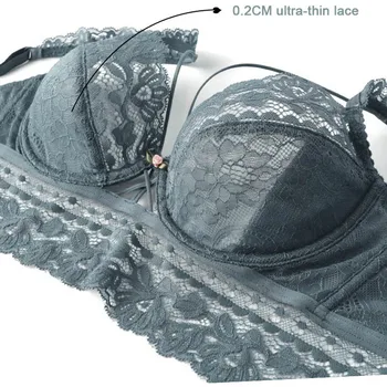 CINOON Toppen Klassiska Bandage raffset Underkläder Driva Upp Brassiere Spets Underkläder Set Sexiga Genomskinliga Trosor För Kvinnor underkläder