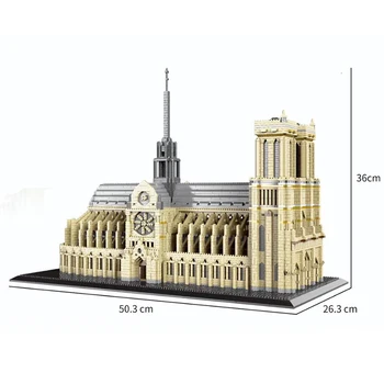 City Mini Diamond Berömda Potala Palace Arkitektur Block DIY Skapare Notre Dame De Paris byggklossar Leksak För Barn Gift