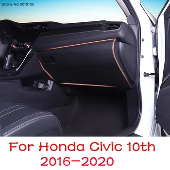 Co-pilot Anti-kick Pad Anti-smutsig Pad Mat Täcka förvaringsbox Läder Beskyddare För Honda Civic 10: e 2020 2019 2018 2017 2016